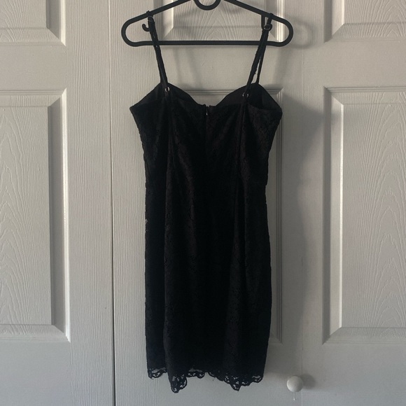 Lulus Authentic Attitude Black Lace Corset Mini Bodycon Dress. - Picture 3 of 4